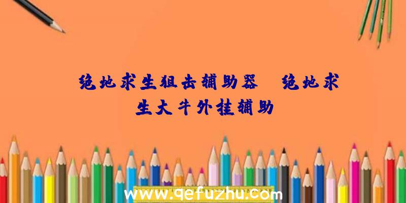 「绝地求生狙击辅助器」|绝地求生大牛外挂辅助